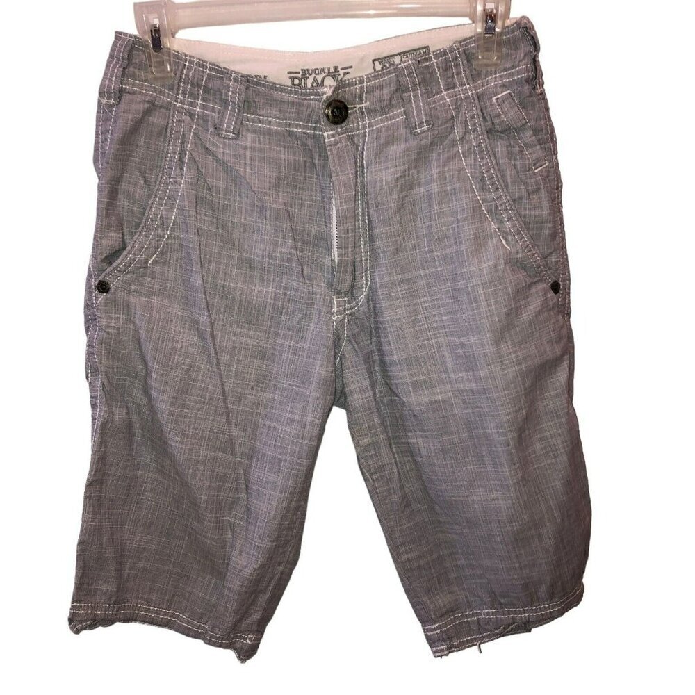 Buckle Black Mens Size 27 x 23 Gray West Coast Slim Pockets Bermuda Shorts